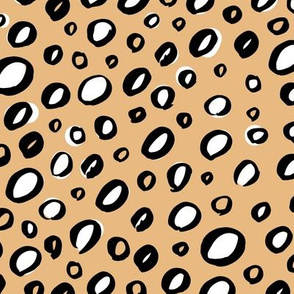 Inky texture bubbles minimal trend abstract paint circles and spots design nursery yellow white black