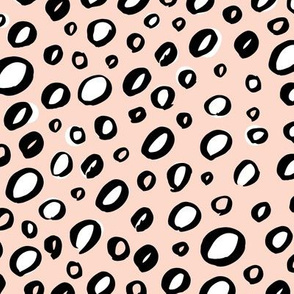 Inky texture bubbles minimal trend abstract paint circles and spots design nursery sand nude