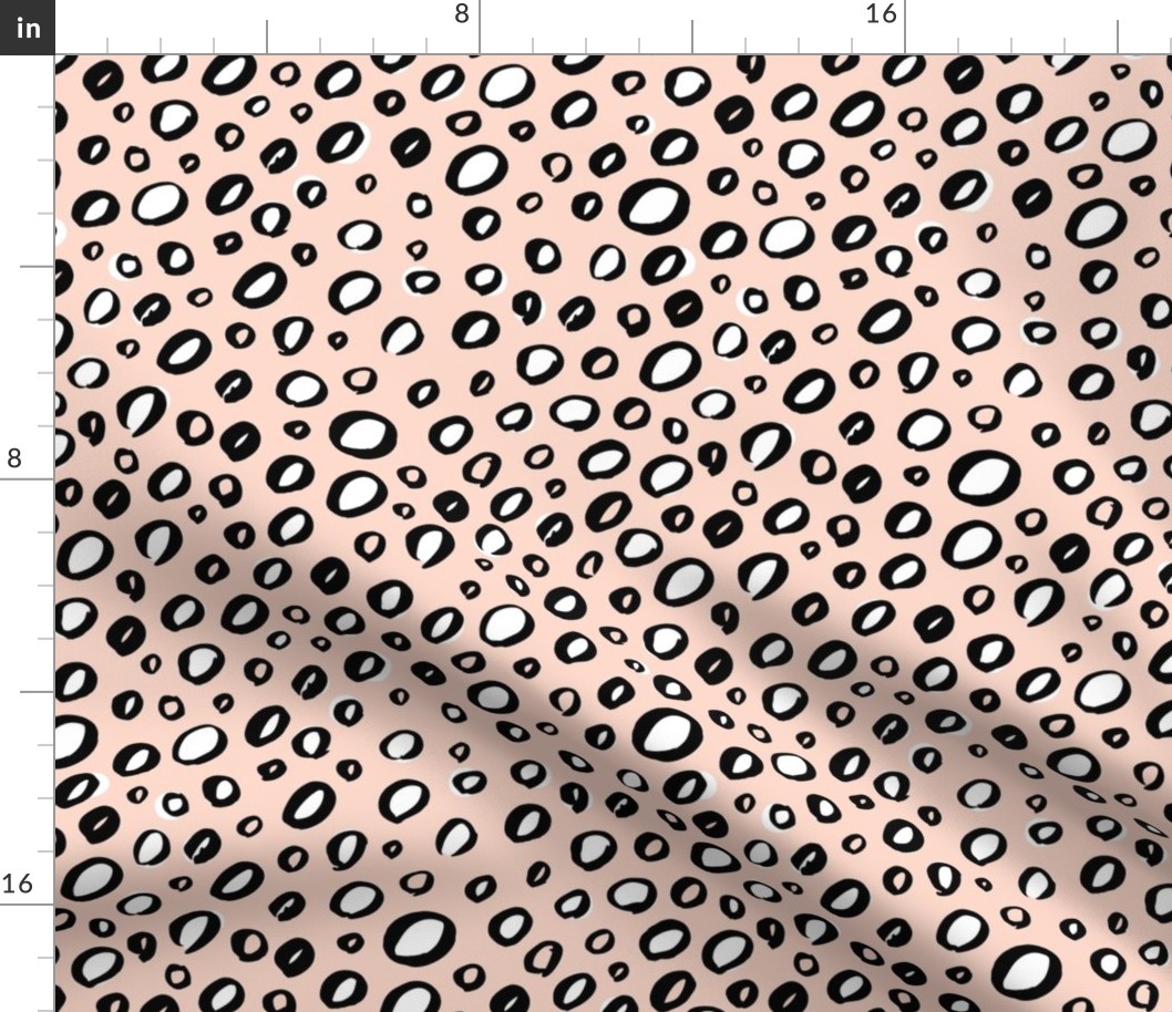 Inky texture bubbles minimal trend abstract paint circles and spots design nursery sand nude