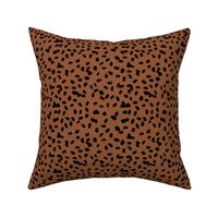 Messy spots minimal inky cheetah animal print spots and dots boho nursery monochrome black russet copper