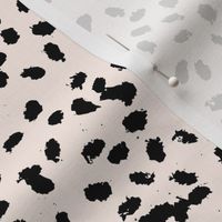 Messy spots minimal inky cheetah animal print spots and dots boho nursery monochrome off white black