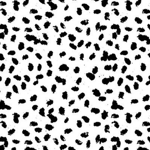 Messy spots minimal inky cheetah animal print spots and dots boho nursery monochrome black and white