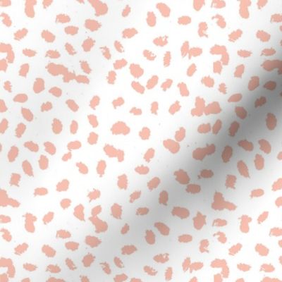 Messy spots minimal inky cheetah animal print spots and dots boho nursery coral white
