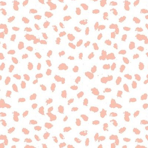 Messy spots minimal inky cheetah animal print spots and dots boho nursery coral white