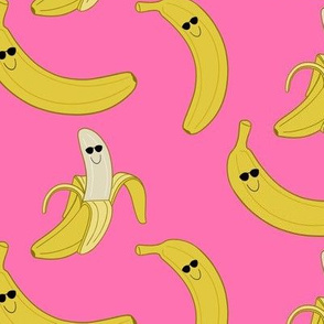 Banana in sunglasses - pink