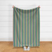 floral colibri stripes green