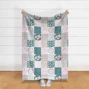 sweet times springtime teal cheater quilt 