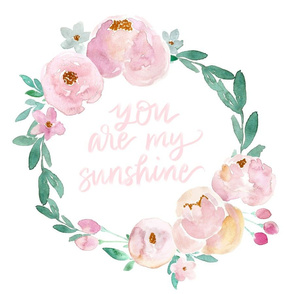 you are my sunshine spring floral wreath 