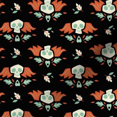 Graveyard Skulls (Large & Orange)