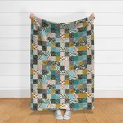 Garden Party - Meadow Cheater Quilt - Wholecloth Blanket