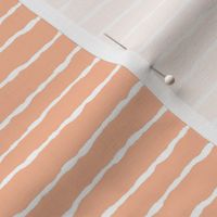 thin stripes white on peach