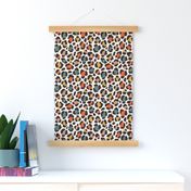 Colored leopard print. Medium scale.