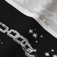 Classic Chains- White on Black