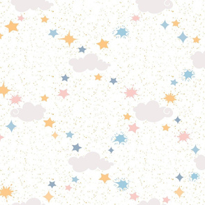 Kids astrology pattern with stars