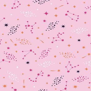 constellation-stars-blue-seamless pattern_pink_background