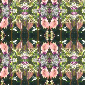 Joan pink purple Columbines green botanical garden nature  trending Neo Art Deco  table runner tablecloth napkin placemat dining pillow duvet cover throw blanket curtain drape upholstery cushion duvet cover wallpaper fabric living decor