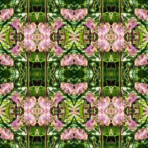 pink Columbine emerald botanical garden nature  trending Neo Art Deco table runner tablecloth napkin placemat dining pillow duvet cover throw blanket curtain drape upholstery cushion duvet cover wallpaper fabric living decor