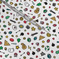 Gamer Doodles Medium White