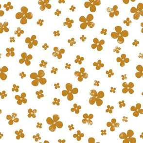 Golden doodle hydrangea floral pattern