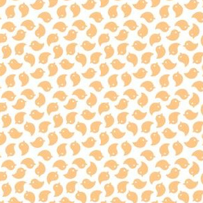 Micro Tiny Birds Orange on White