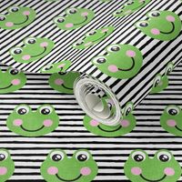 cute frogs - blacks stripes - LAD20