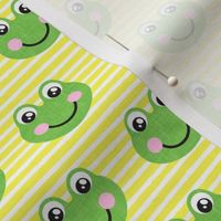 cute frogs - yellow stripes - LAD20