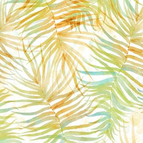 Pastel Summer Watercolor Palms 12”
