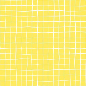 Yellow with white crisscrossed stripes