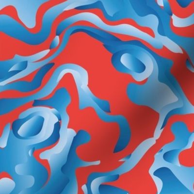 Orange and Blue Swirl