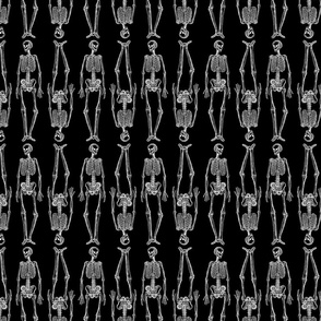 Skeleton Pattern with Black Background