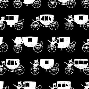 Antique Carriages with Black Background