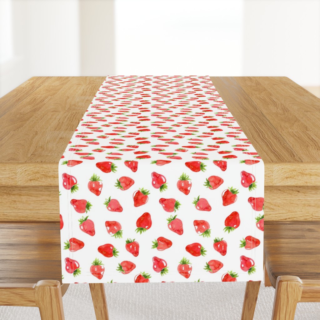 Watercolor Strawberries - Medium Scale