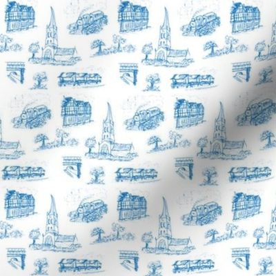 Chesterfield Toile in Blue