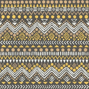 Tribal Safari print (charcoal) 8”