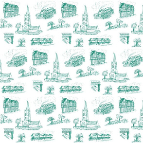 Chesterfield Toile in Green