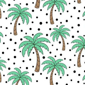 Palm trees - white with black dots