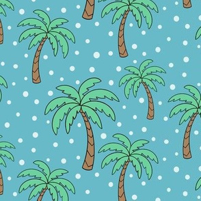 Palm trees - blue