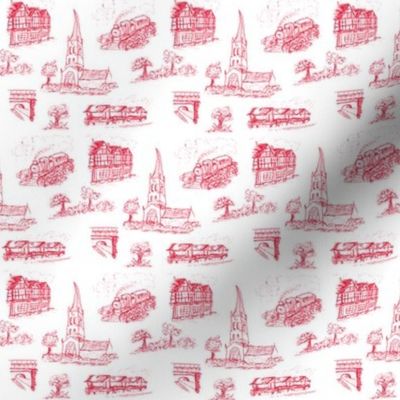 Chesterfield Toile in Red
