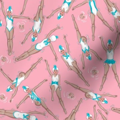 Ditsy Little Swimmers | Pink + Aqua