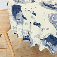 Sea n me navy toile