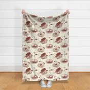 Sea n me maroon toile