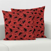 Paisley Rats - red black - SMALL