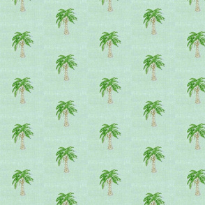 Little Palm Trees  Mint Green
