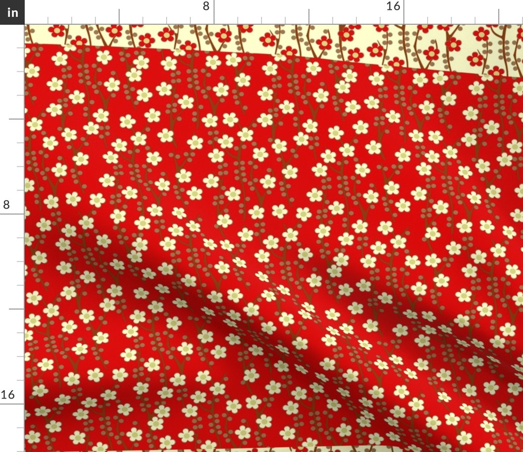 Umbrellievable fat quarters: cherry blossoms