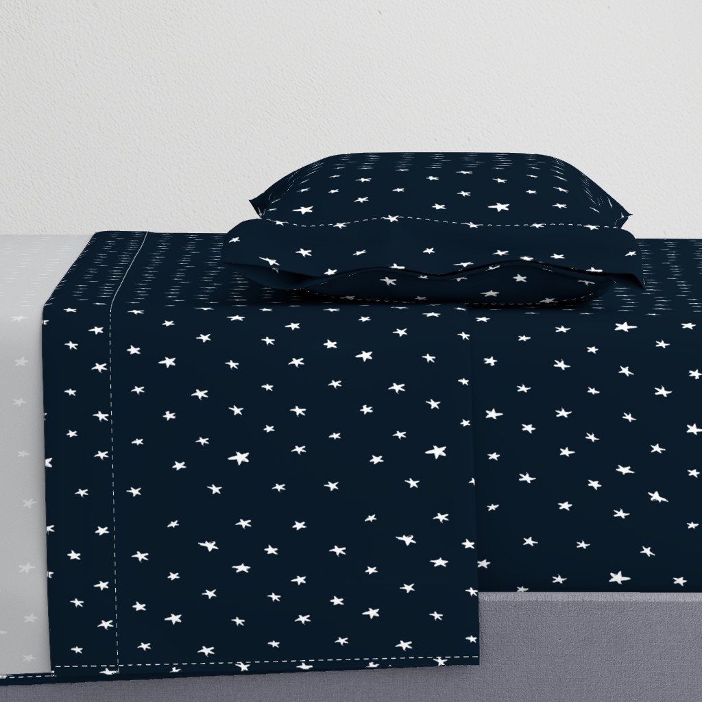 Star Spot - White on Midnight Navy