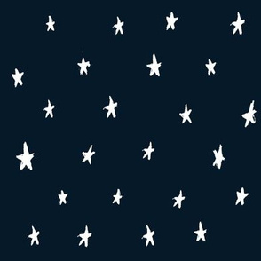 Star Spot - White on Midnight Navy