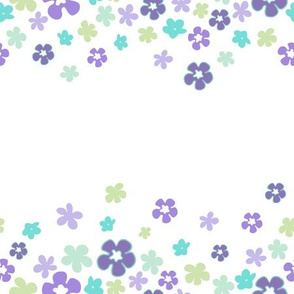 Pastel Purple  and Green Band of Flowers