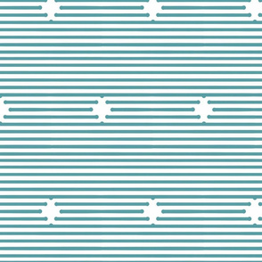 Teal stripes with diamond cutout_dots - Sketch 1