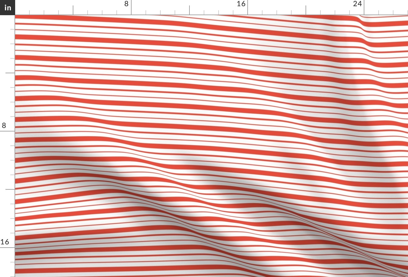 Striped Tea Towel, Red