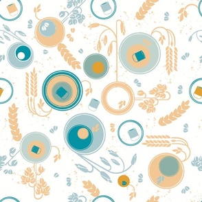 Wheat and Pottery Pattern Design